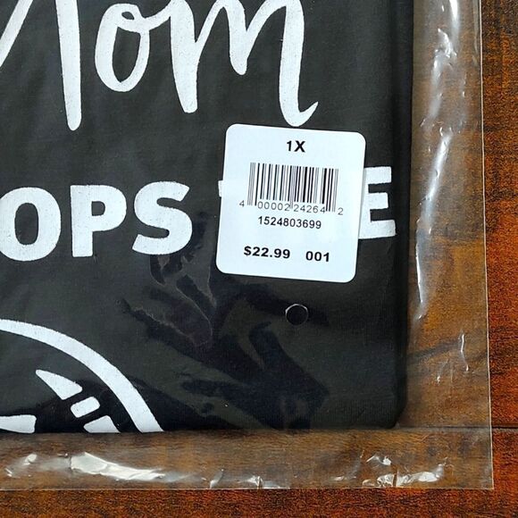 New With Tag Size 1X Warehouse One Women's Black F‎ Bomb Racerback Tank - Picture 9 of 9